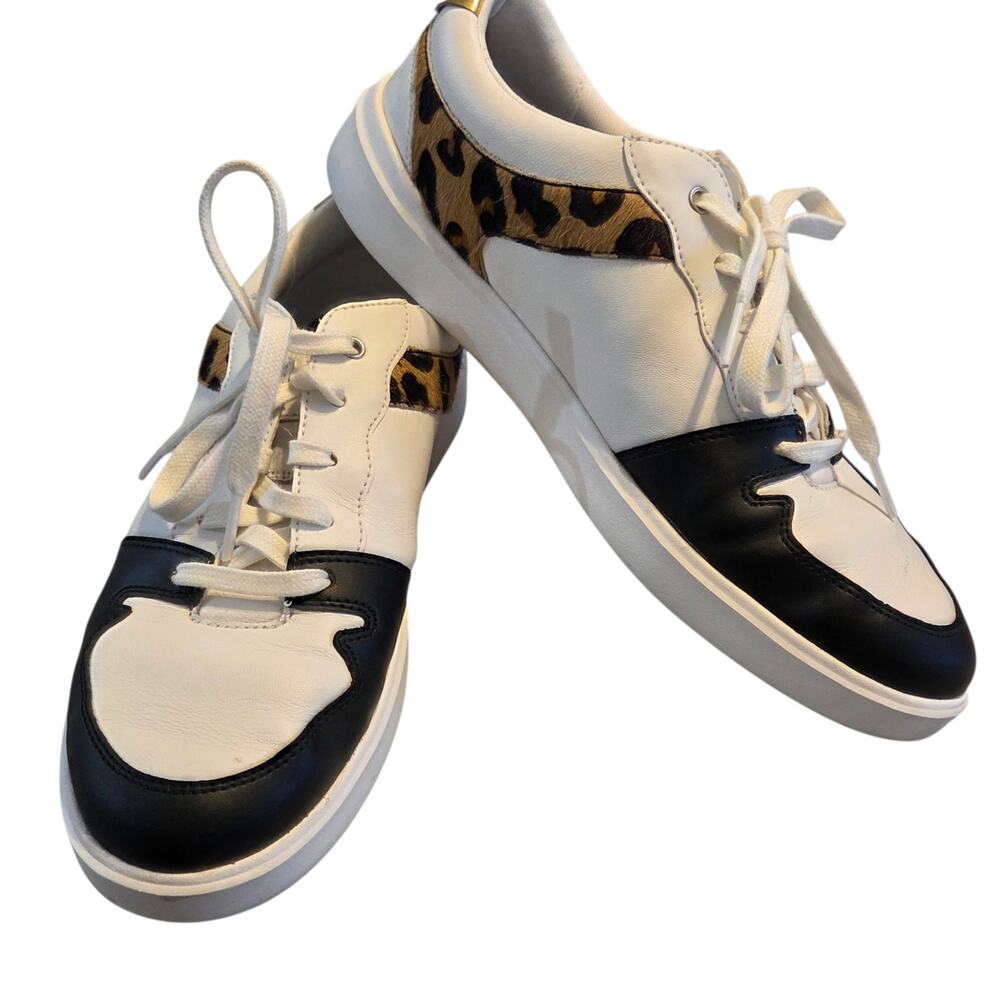 Cole Haan Women's Grand Crosscourt Sneakers Leather Tennis Shoes Leopard sz 8.5